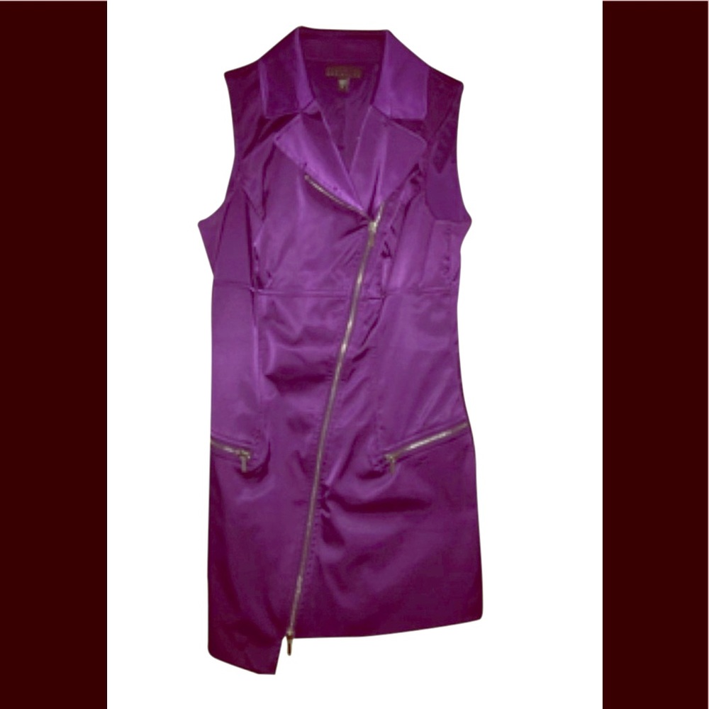 Purple Satin Dress by Bebe